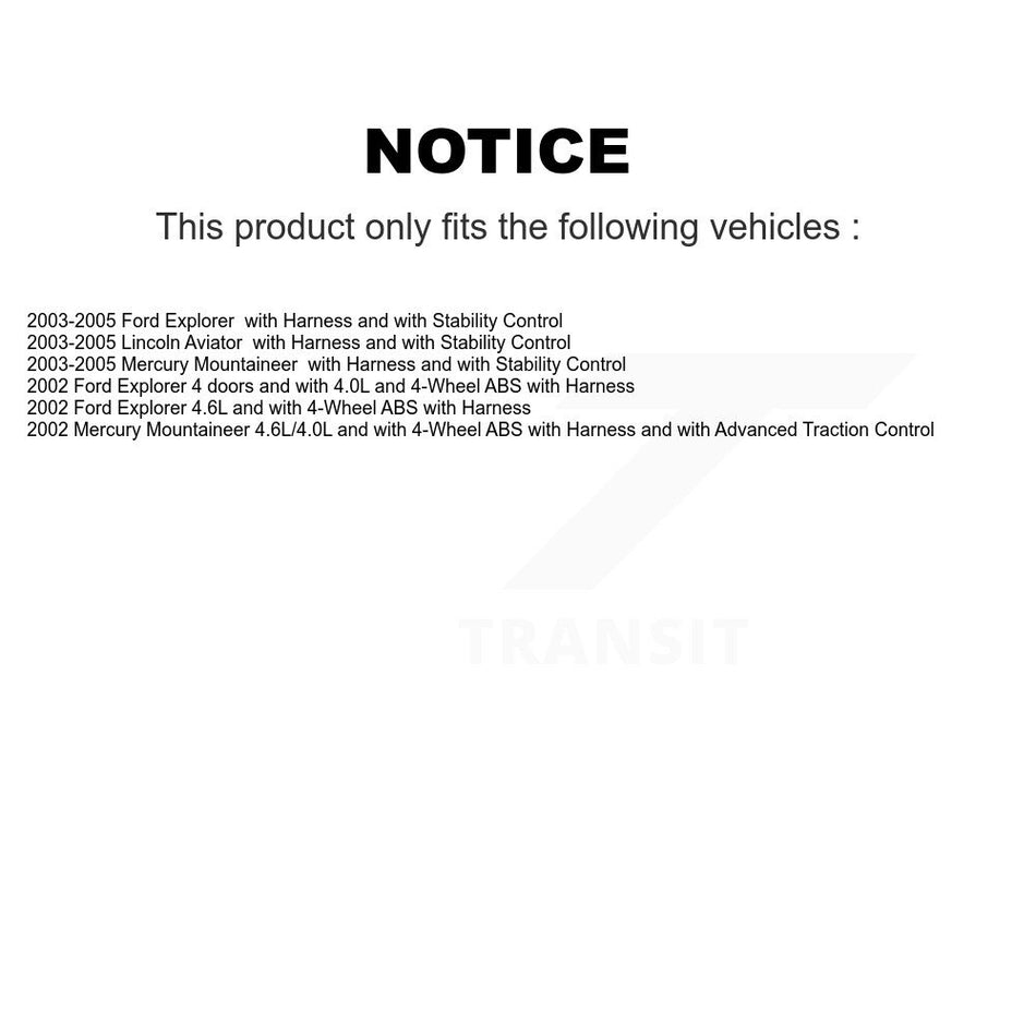 Rear ABS Wheel Speed Sensor SEN-2ABS0327 For Ford Explorer Lincoln Aviator Mercury Mountaineer