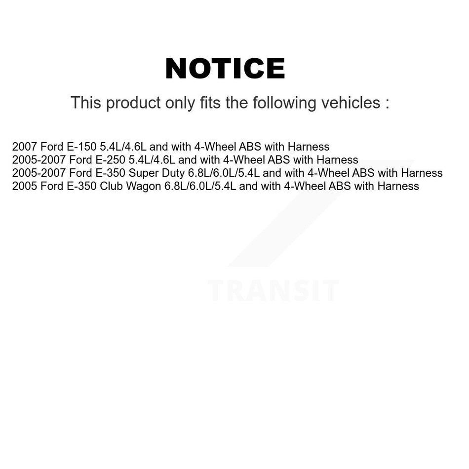 Front Right ABS Wheel Speed Sensor SEN-2ABS0428 For Ford E-350 Super Duty E-250 E-150 Club Wagon