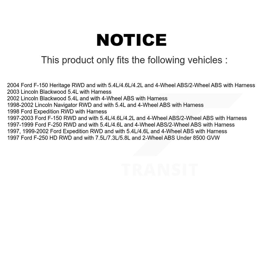 Front Left ABS Wheel Speed Sensor SEN-2ABS0455 For Ford F-150 F-250 HD Expedition Heritage Lincoln