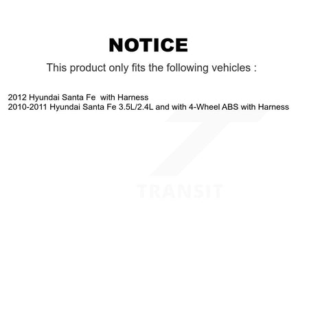 Front Right ABS Wheel Speed Sensor SEN-2ABS0546 For Hyundai Santa Fe with Harness