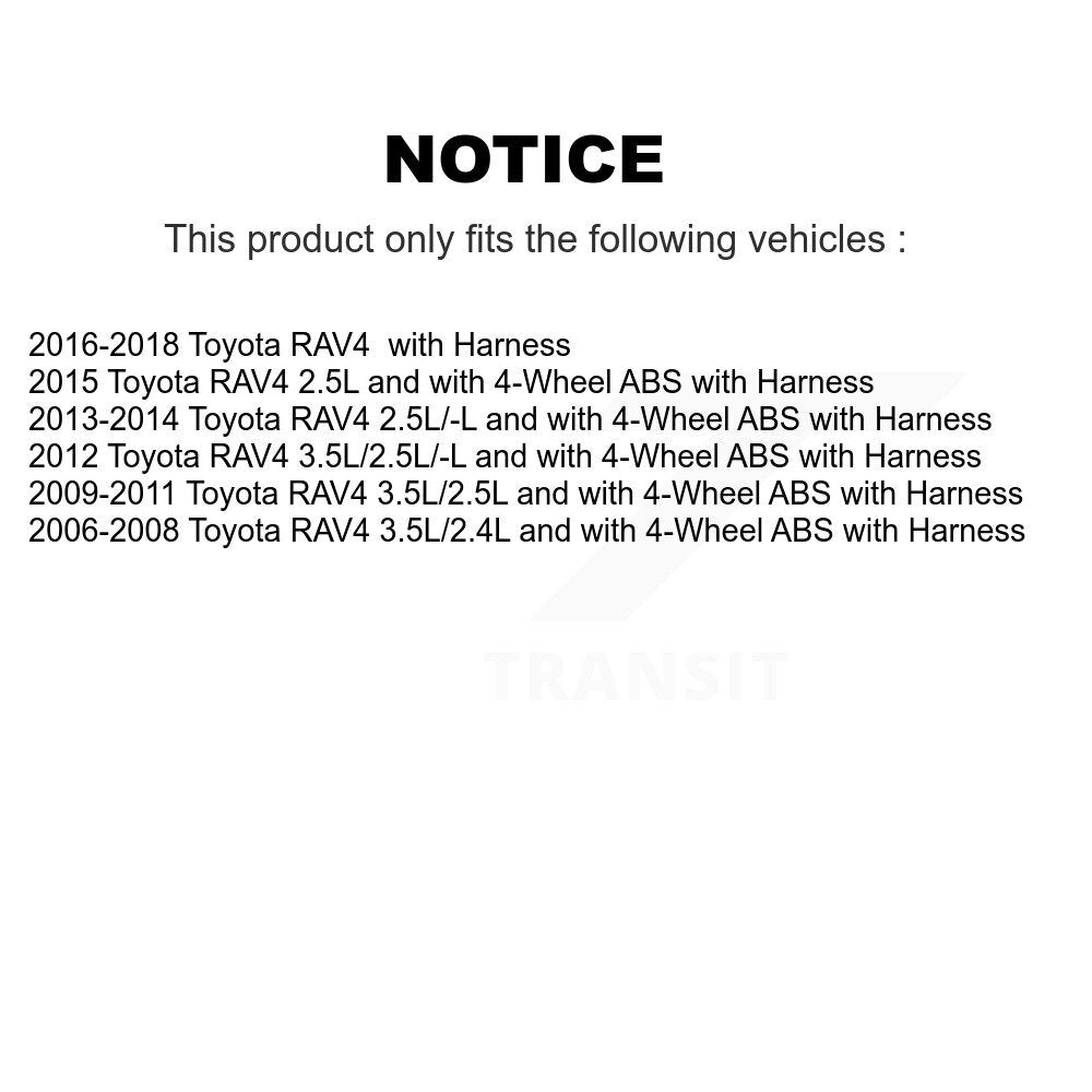 Front Left ABS Wheel Speed Sensor SEN-2ABS0618 For Toyota RAV4 with Harness