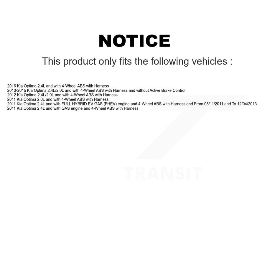 Rear Left ABS Wheel Speed Sensor SEN-2ABS0630 For Kia Optima