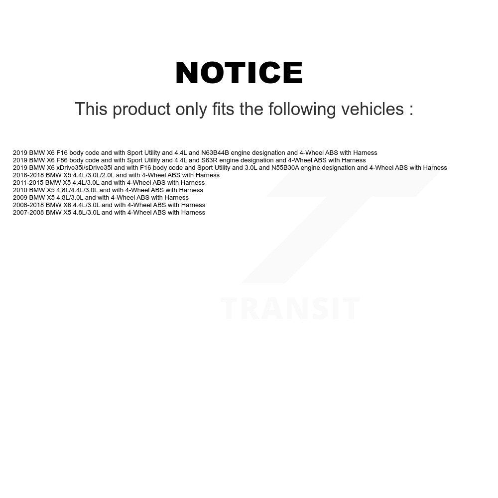 Front ABS Wheel Speed Sensor SEN-2ABS0641 For BMW X5 X6 with Harness
