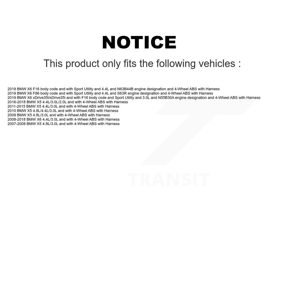 Rear ABS Wheel Speed Sensor SEN-2ABS0642 For BMW X5 X6 with Harness