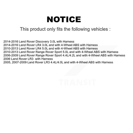 Rear ABS Wheel Speed Sensor SEN-2ABS0673 For Land Rover Range Sport LR4 LR3 Discovery with Harness