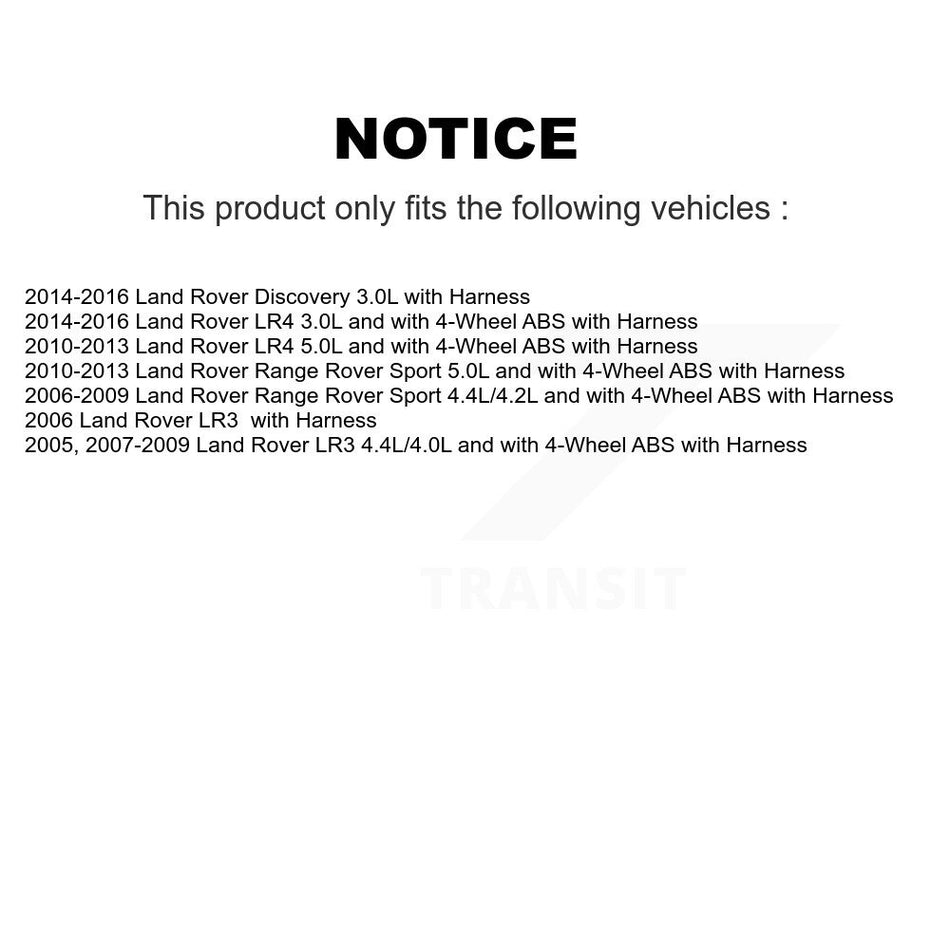 Rear ABS Wheel Speed Sensor SEN-2ABS0673 For Land Rover Range Sport LR4 LR3 Discovery with Harness