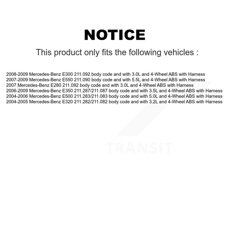 Front ABS Wheel Speed Sensor SEN-2ABS0692 For Mercedes-Benz E350 E320 E300 E500 E550 E280