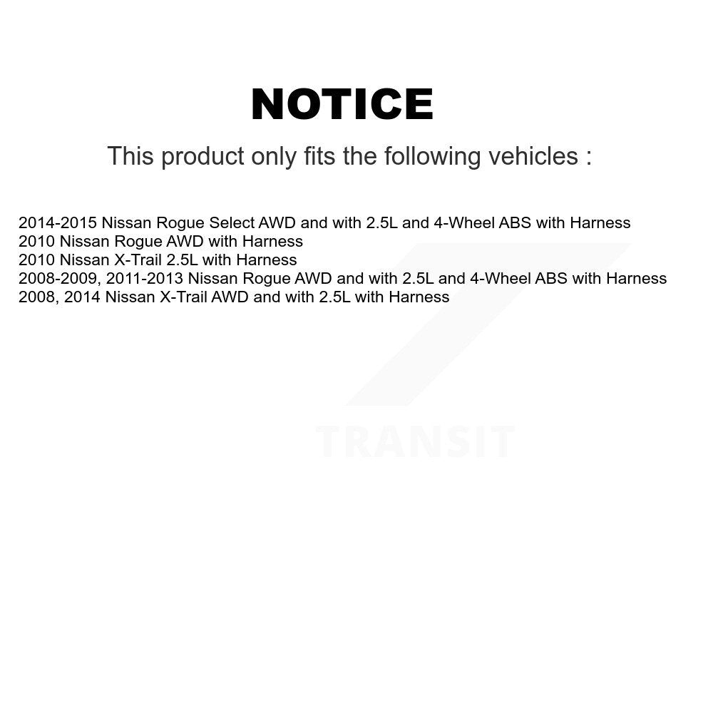 Rear ABS Wheel Speed Sensor SEN-2ABS0722 For Nissan Rogue Select X-Trail with Harness