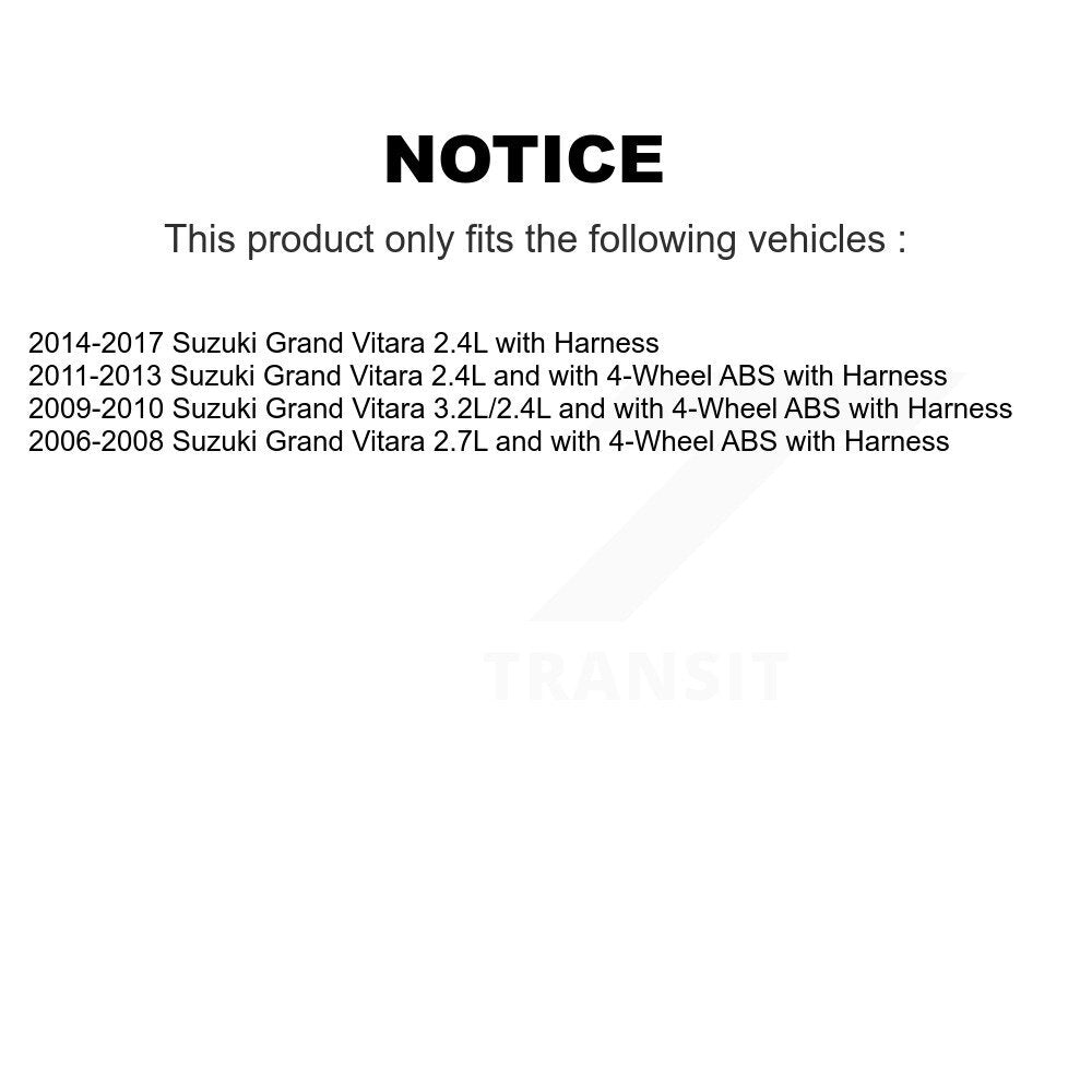 Front Left ABS Wheel Speed Sensor SEN-2ABS0735 For Suzuki Grand Vitara with Harness