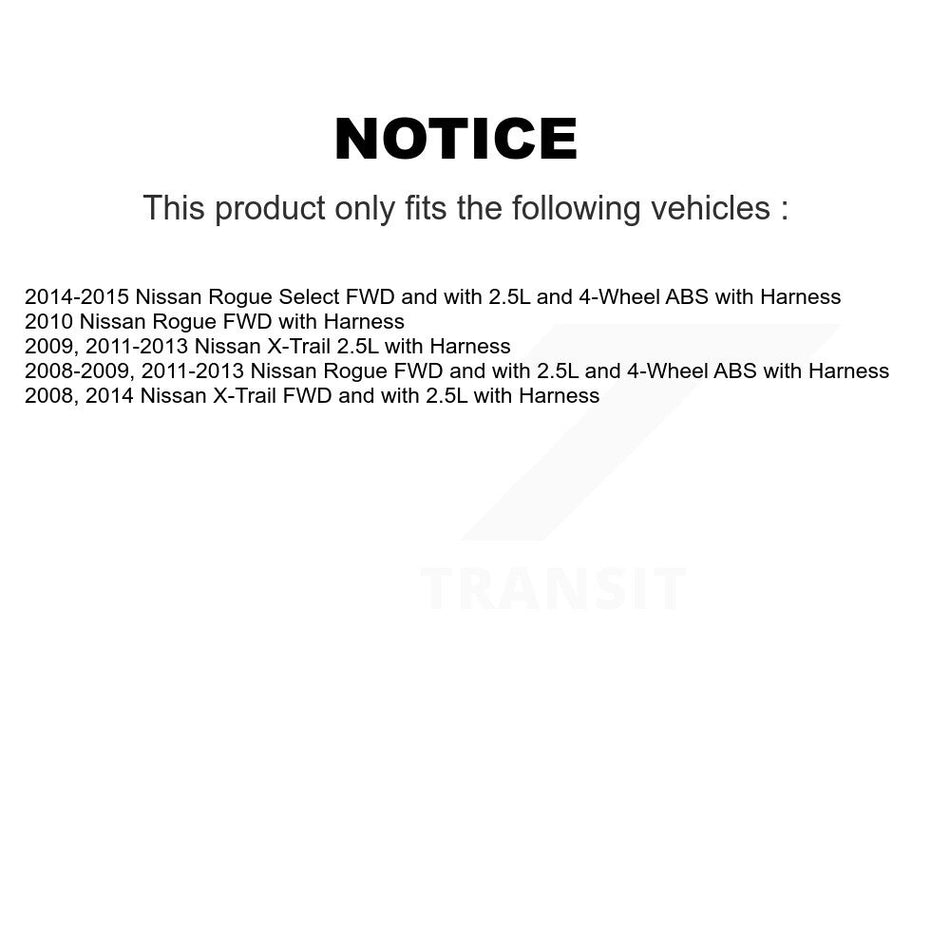 Rear ABS Wheel Speed Sensor SEN-2ABS0844 For Nissan Rogue Select X-Trail with Harness