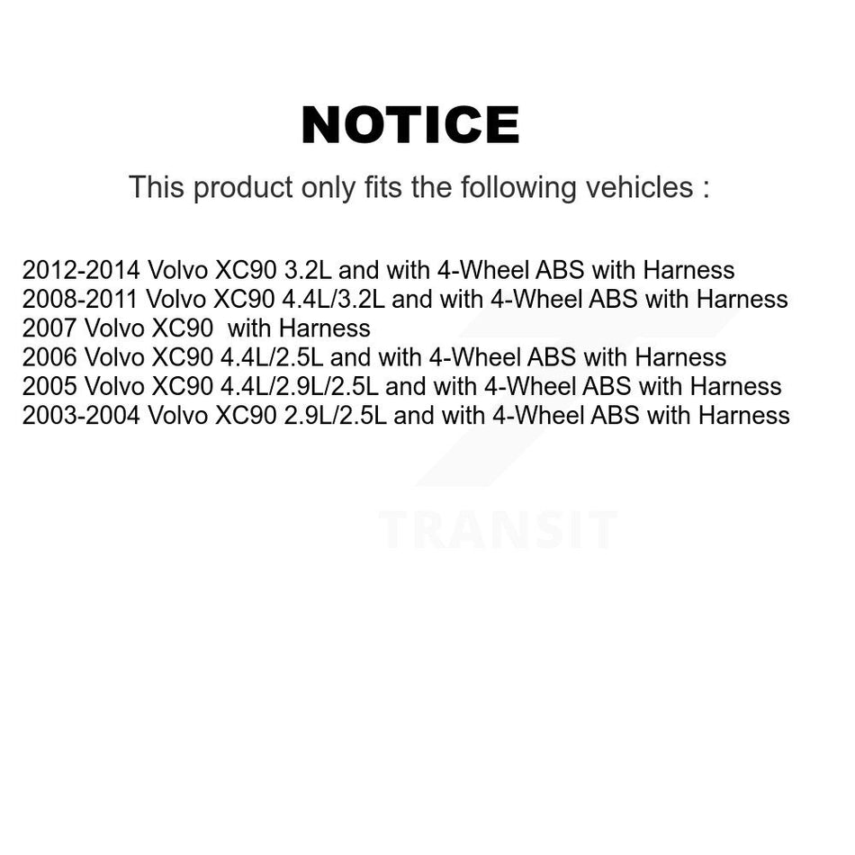 Rear Right ABS Wheel Speed Sensor SEN-2ABS0875 For Volvo XC90 with Harness