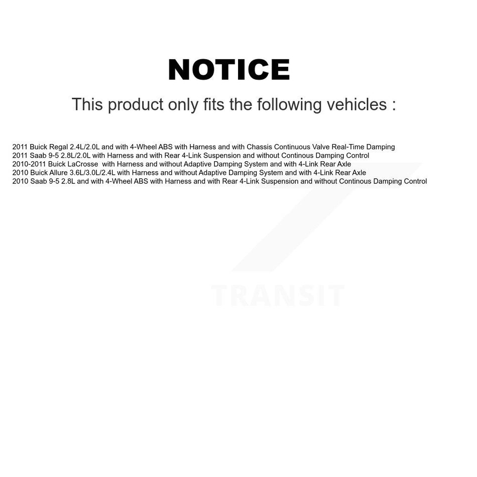 Rear ABS Wheel Speed Sensor SEN-2ABS0881 For Buick LaCrosse Regal Saab 9-5 Allure