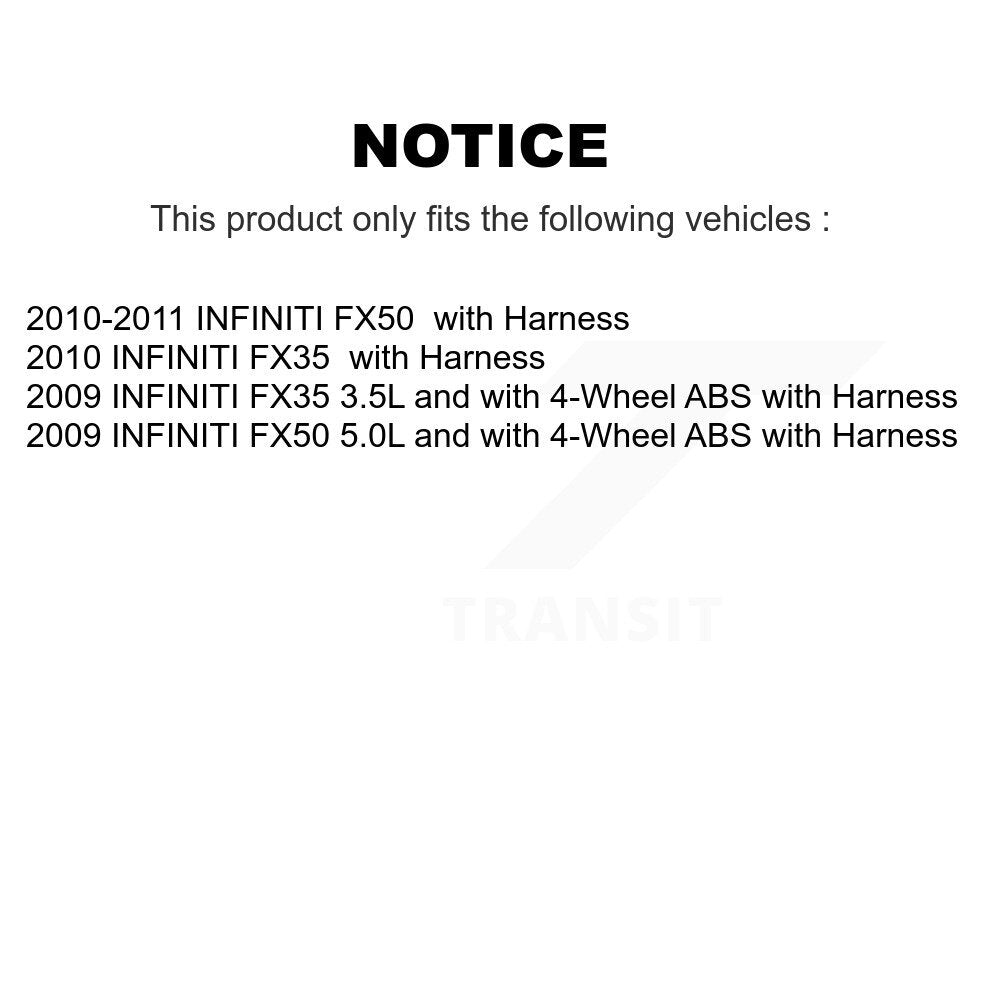 Rear Right ABS Wheel Speed Sensor SEN-2ABS0907 For INFINITI FX35 FX50 with Harness