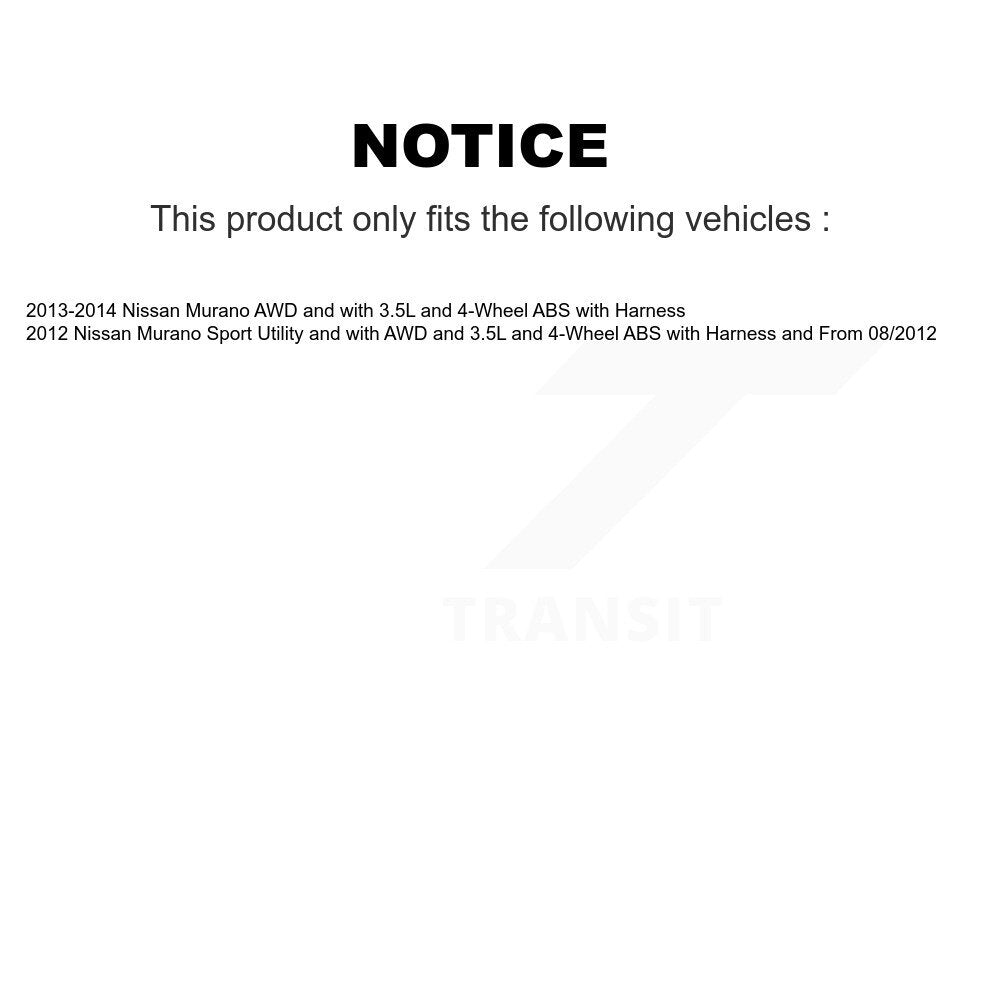 Rear Right ABS Wheel Speed Sensor SEN-2ABS0949 For Nissan Murano