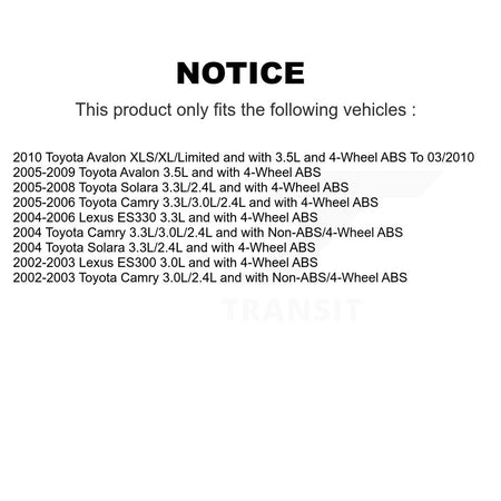 Rear Right ABS Wheel Speed Sensor Wiring Harness SEN-2ABS0955 For Toyota Camry Lexus Solara Avalon