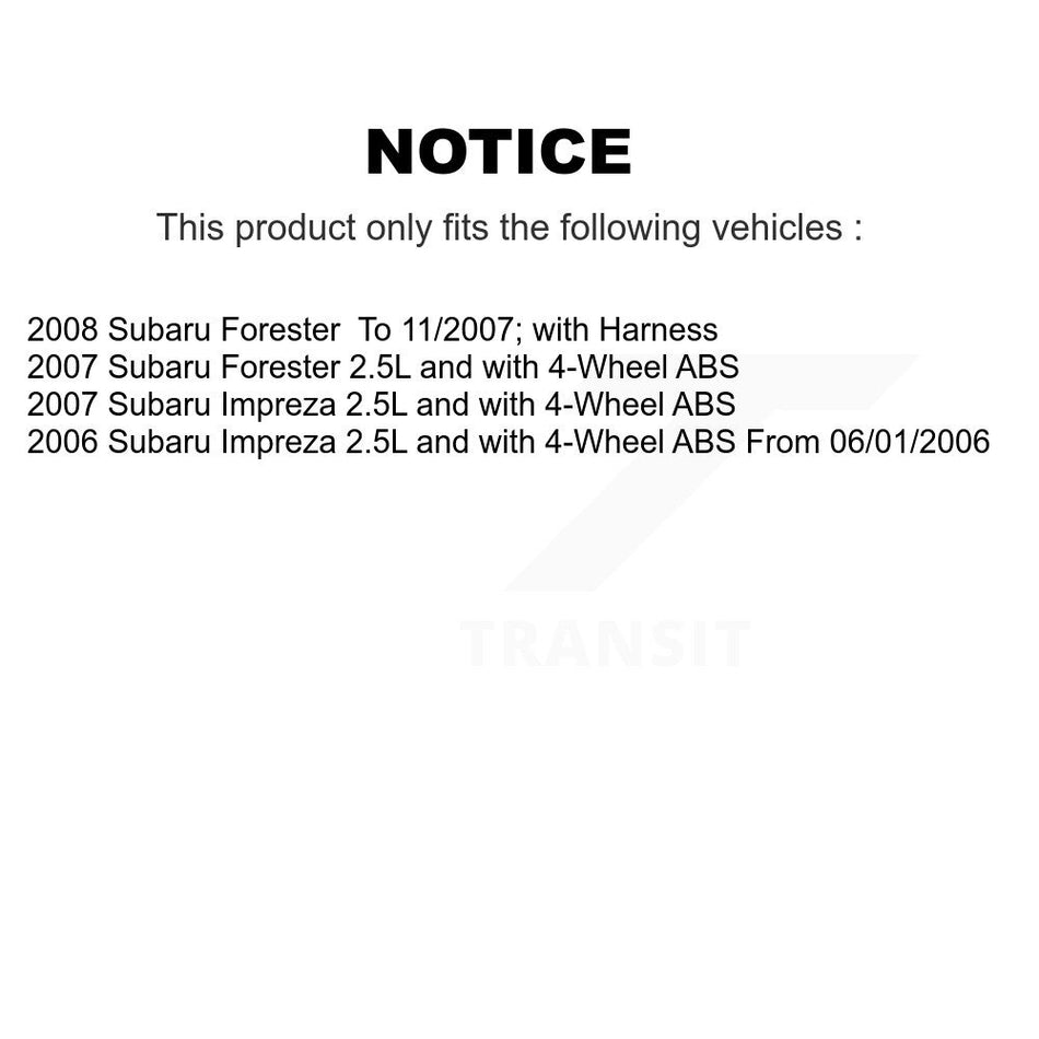 Front Left ABS Wheel Speed Sensor SEN-2ABS1117 For Subaru Impreza Forester