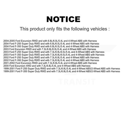 Front Left ABS Wheel Speed Sensor SEN-2ABS1150 For Ford F-350 Super Duty F-250 Excursion