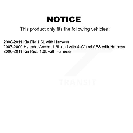 Front Right ABS Wheel Speed Sensor SEN-2ABS1284 For Hyundai Accent Kia Rio5 Rio with Harness