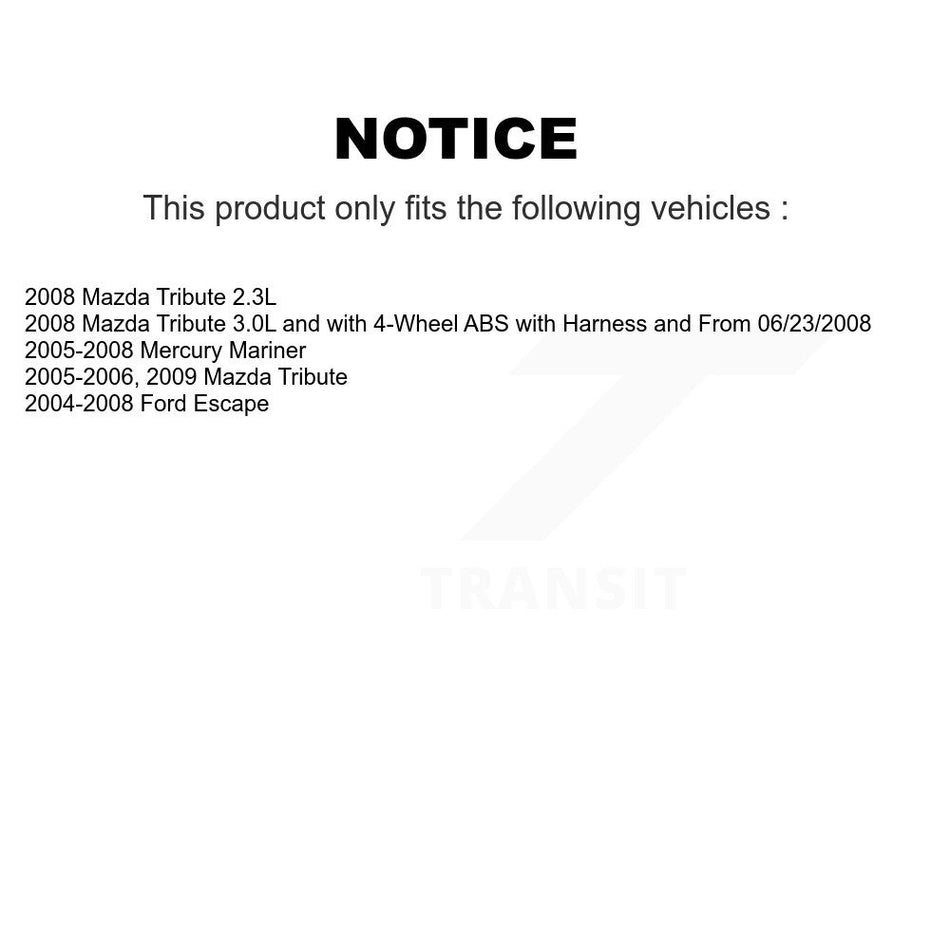 Rear Left ABS Wheel Speed Sensor SEN-2ABS1318 For Ford Escape Mazda Tribute Mercury Mariner