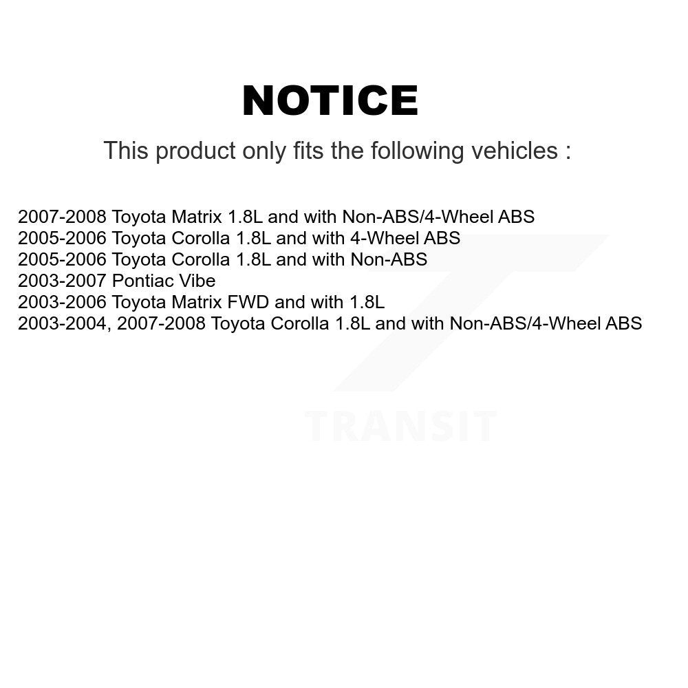 Rear Left ABS Wheel Speed Sensor Wiring Harness SEN-2ABS1342 For Toyota Corolla Matrix Pontiac Vibe