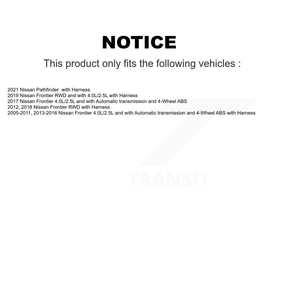 Rear Left ABS Wheel Speed Sensor SEN-2ABS1379 For Nissan Frontier