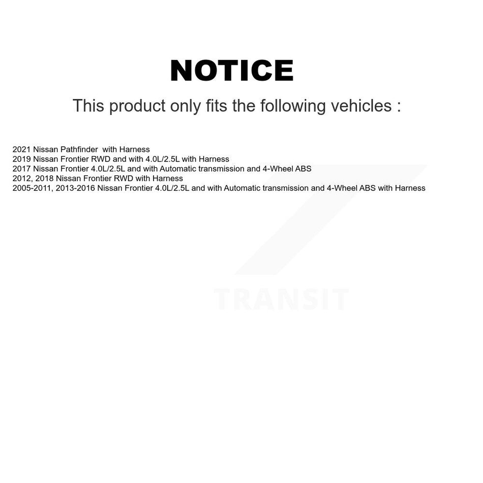 Rear Left ABS Wheel Speed Sensor SEN-2ABS1379 For Nissan Frontier