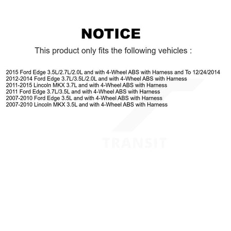 Front Right ABS Wheel Speed Sensor SEN-2ABS1434 For Ford Edge Lincoln MKX