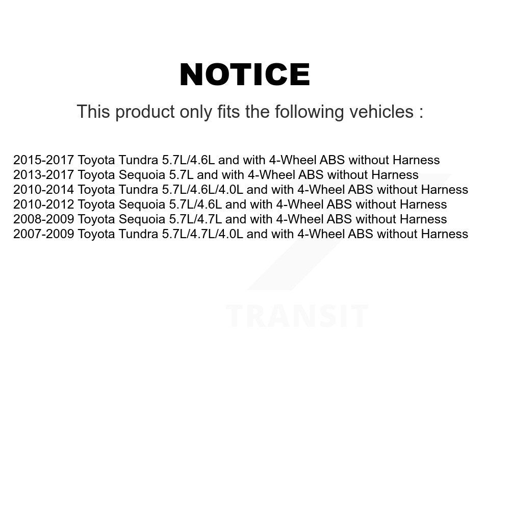 Right ABS Wheel Speed Sensor SEN-2ABS1438 For Toyota Tundra Sequoia without Harness
