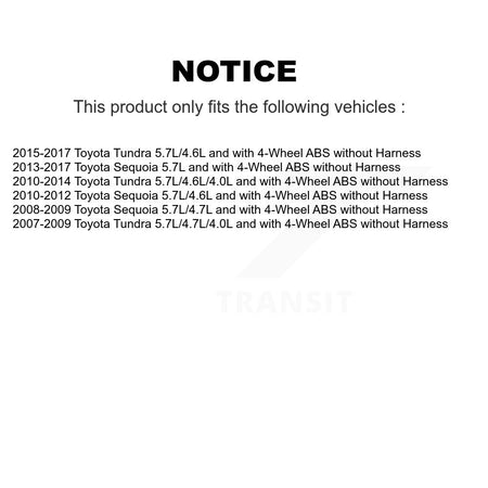 Right ABS Wheel Speed Sensor SEN-2ABS1438 For Toyota Tundra Sequoia without Harness