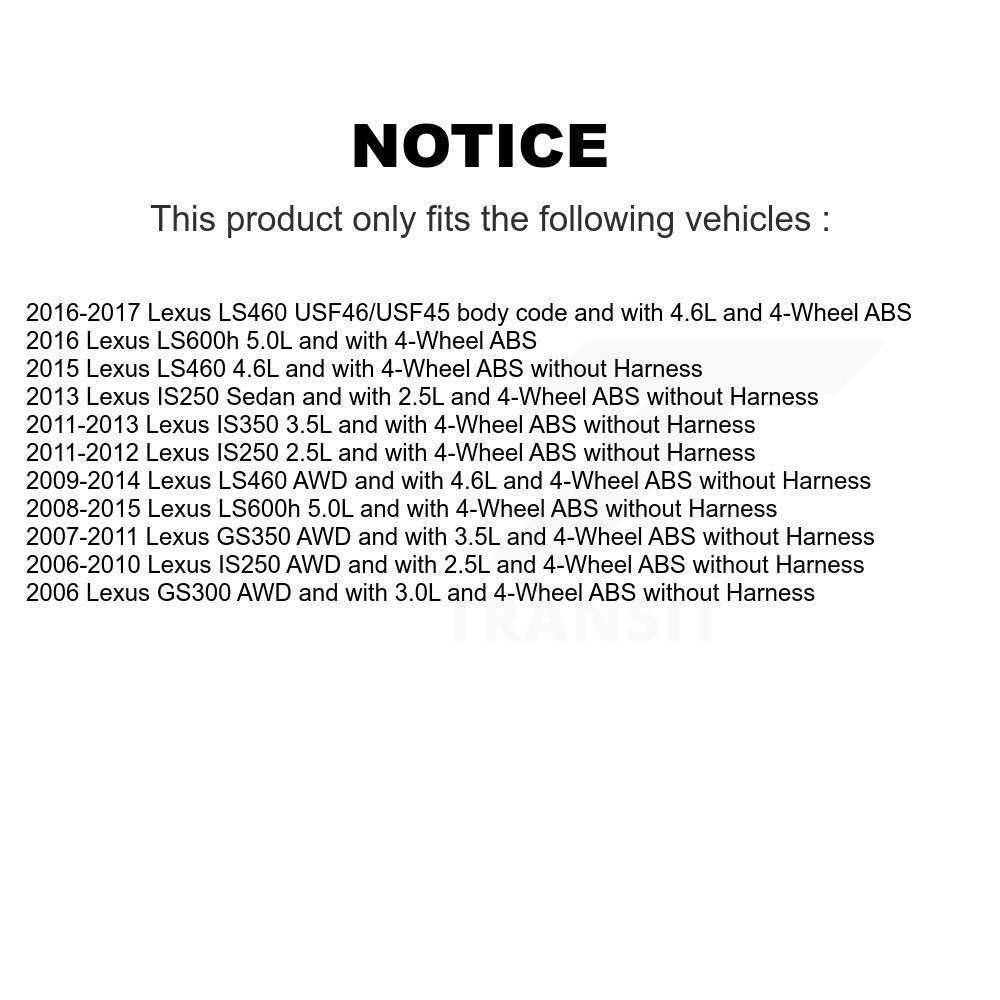 Front Right ABS Wheel Speed Sensor SEN-2ABS1440 For Lexus IS250 GS350 LS460 IS350 GS300 LS600h