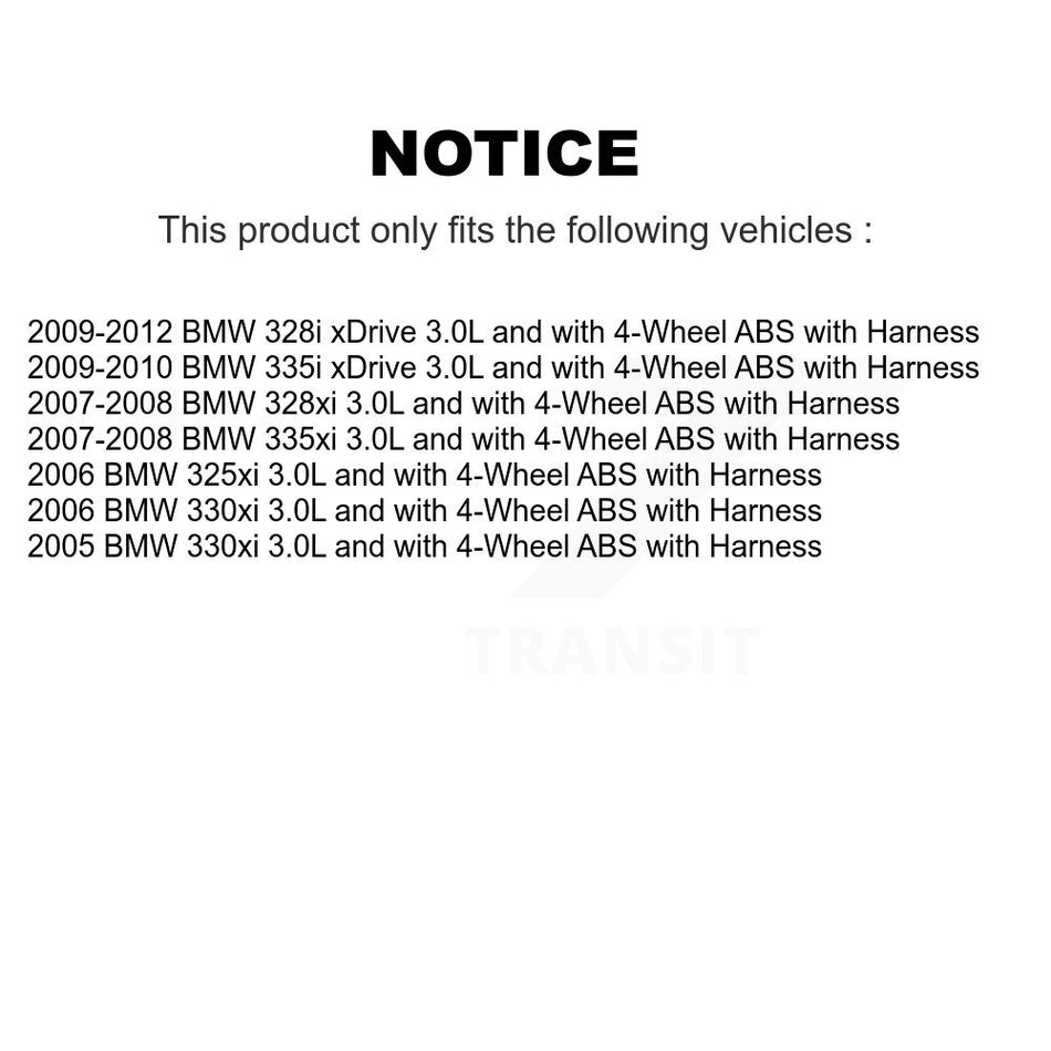 Rear ABS Wheel Speed Sensor SEN-2ABS1514 For BMW 328i xDrive 328xi 335i 335xi 325xi 330xi