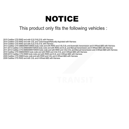 Front ABS Wheel Speed Sensor SEN-2ABS1537 For Cadillac CTS with Harness