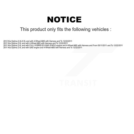 Front Right ABS Wheel Speed Sensor SEN-2ABS2425 For Kia Optima