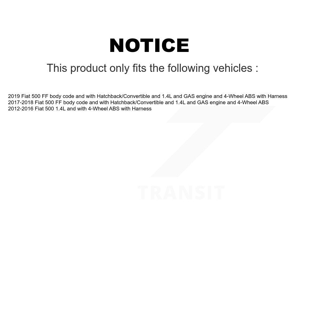 Rear ABS Wheel Speed Sensor SEN-2ABS2436 For Fiat 500