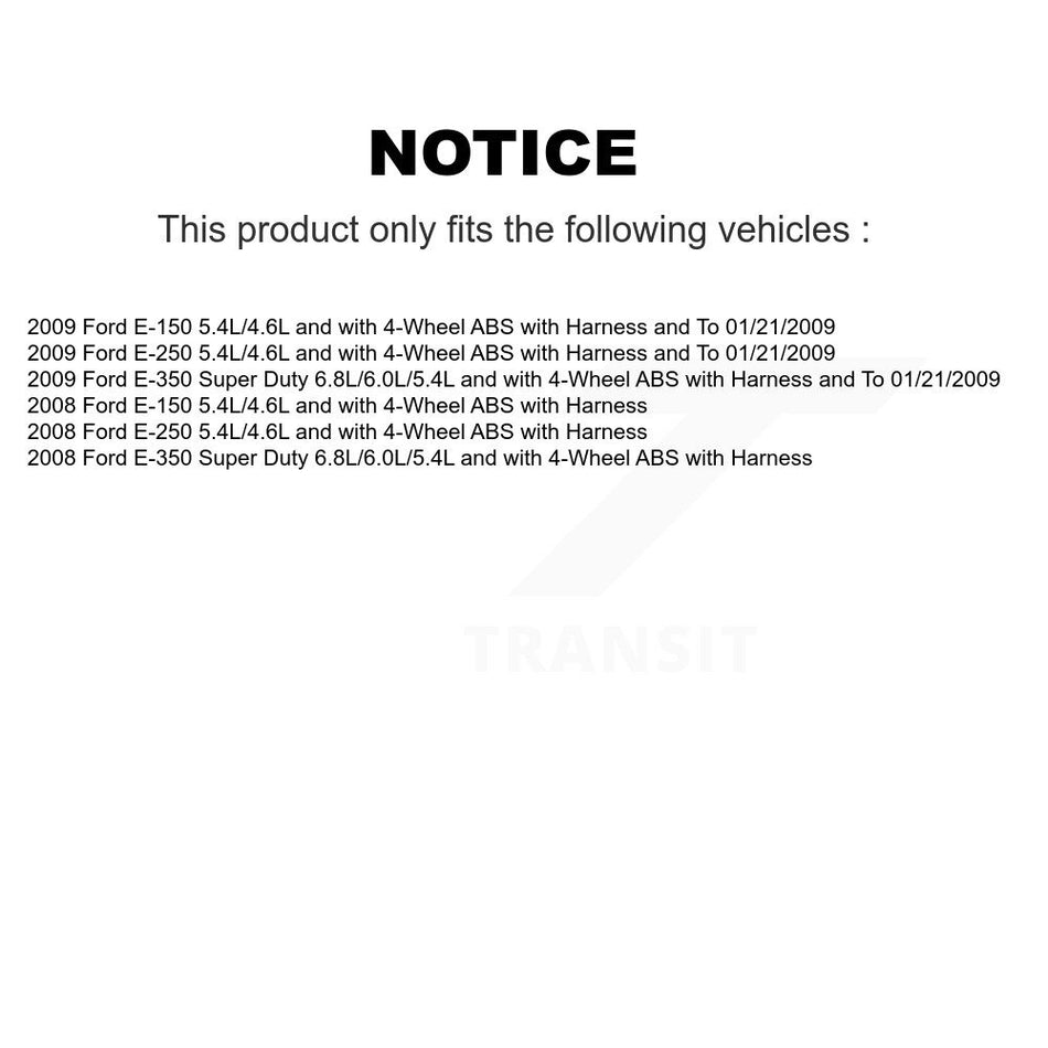 Left ABS Wheel Speed Sensor SEN-2ABS2446 For Ford E-350 Super Duty E-250 E-150