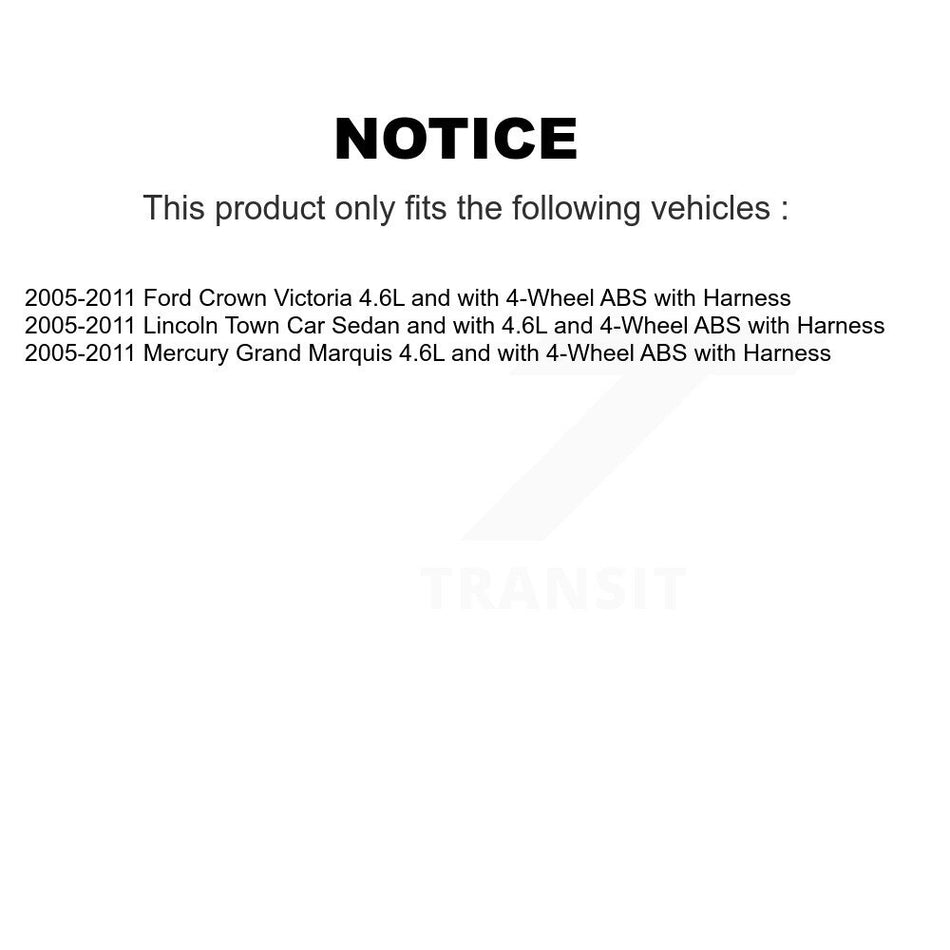 Rear ABS Wheel Speed Sensor SEN-2ABS2485 For Ford Crown Victoria Lincoln Town Car Mercury Grand