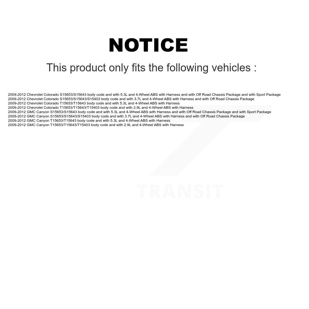 Front ABS Wheel Speed Sensor SEN-2ABS2524 For Chevrolet Colorado GMC Canyon
