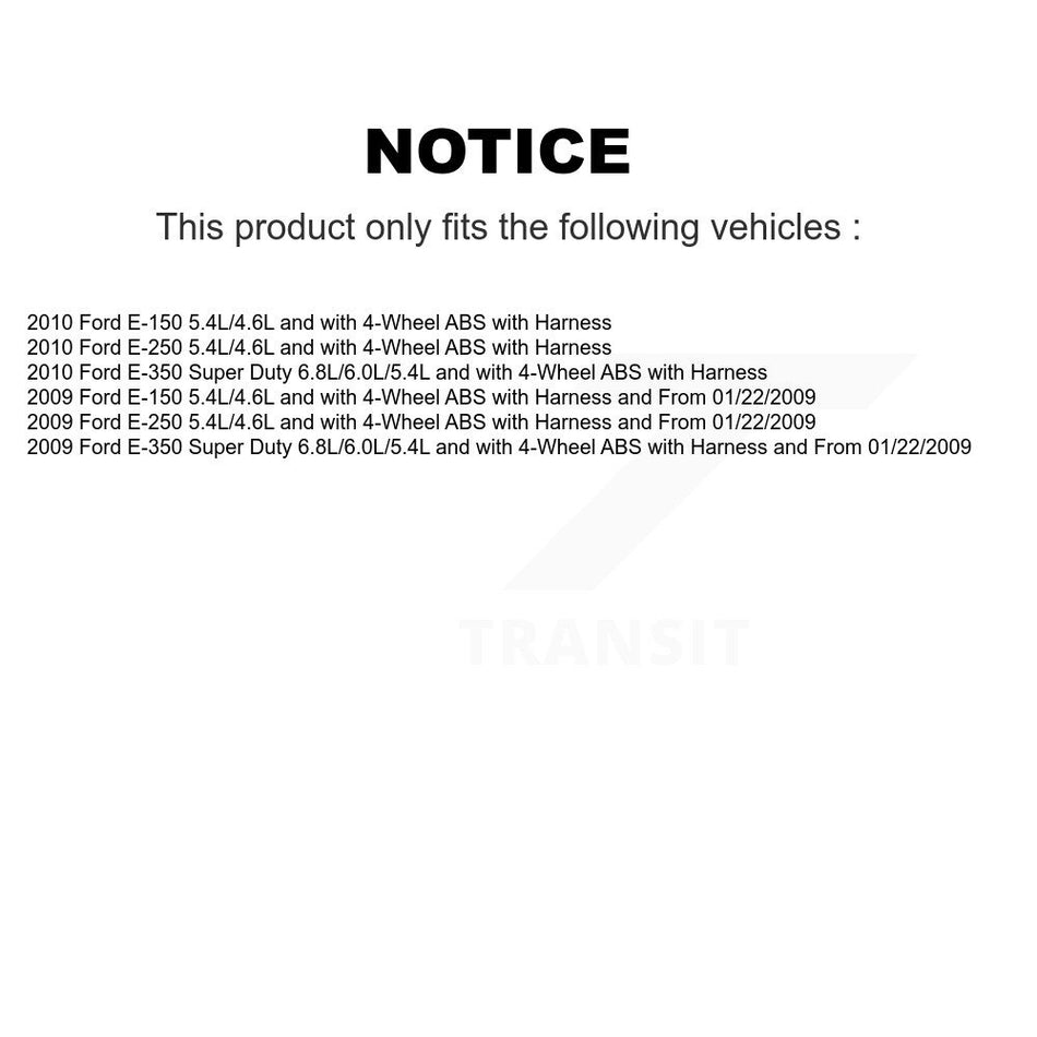 Front Left ABS Wheel Speed Sensor SEN-2ABS2535 For Ford E-350 Super Duty E-250 E-150