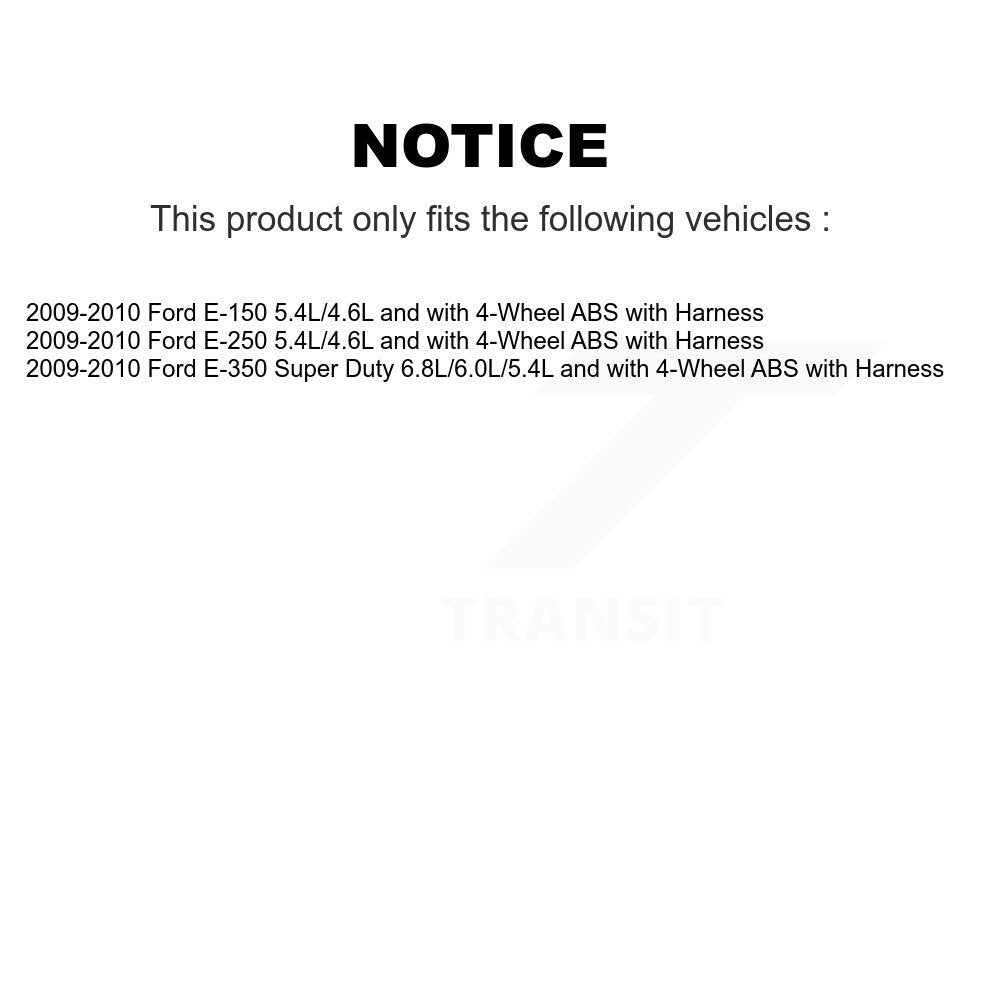 Rear Right ABS Wheel Speed Sensor SEN-2ABS2537 For Ford E-350 Super Duty E-250 E-150 with Harness