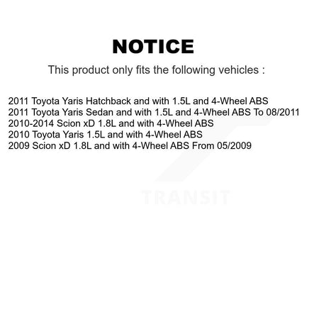 Rear Left ABS Wheel Speed Sensor Wiring Harness SEN-2ABS2644 For Toyota Yaris Scion xD