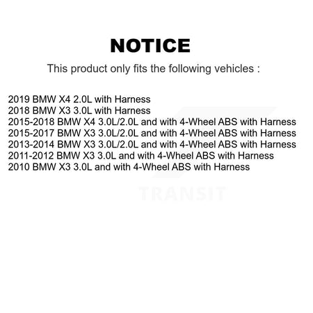 Rear ABS Wheel Speed Sensor SEN-2ABS2696 For BMW X3 X4 with Harness