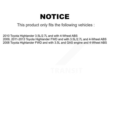 Rear Left ABS Wheel Speed Sensor Wiring Harness SEN-2ABS2719 For Toyota Highlander