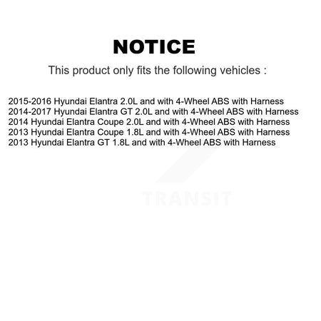Front Left ABS Wheel Speed Sensor SEN-2ABS2813 For Hyundai Elantra GT Coupe with Harness