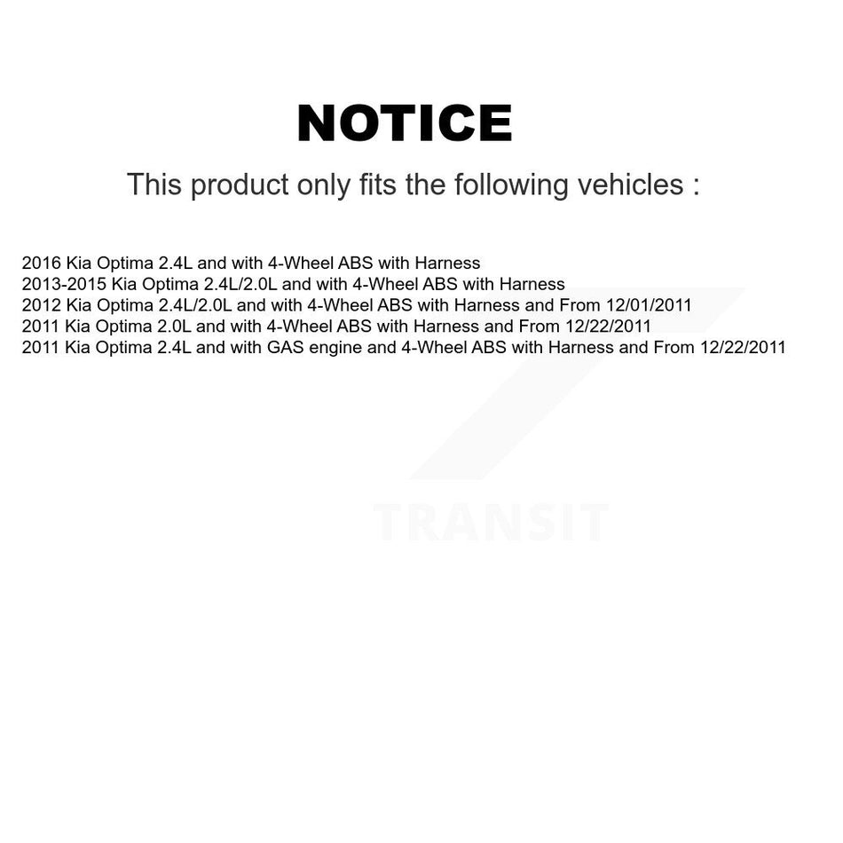 Front Left ABS Wheel Speed Sensor SEN-2ABS2828 For Kia Optima