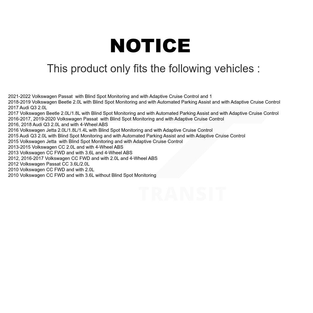 Right ABS Wheel Speed Sensor SEN-2ABS2830 For Volkswagen Jetta Passat Audi Q3 Beetle CC