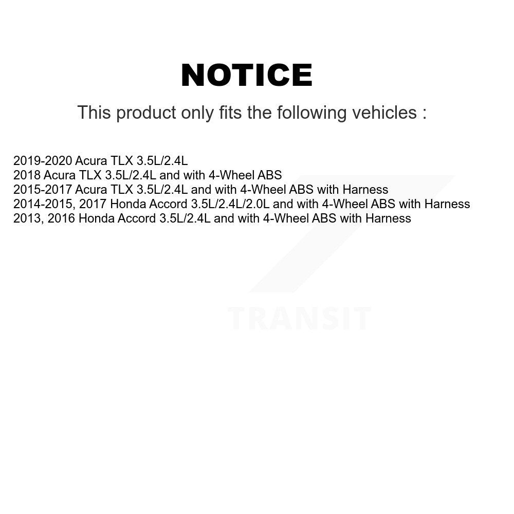 Front Left ABS Wheel Speed Sensor SEN-2ABS2840 For Honda Accord Acura TLX