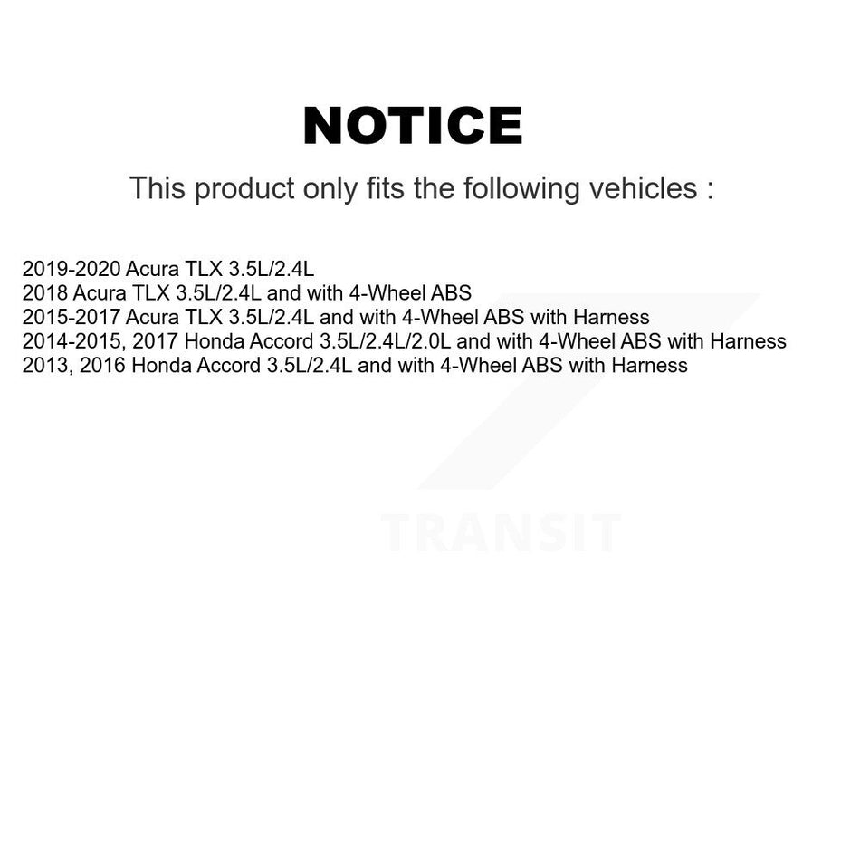 Front Left ABS Wheel Speed Sensor SEN-2ABS2840 For Honda Accord Acura TLX
