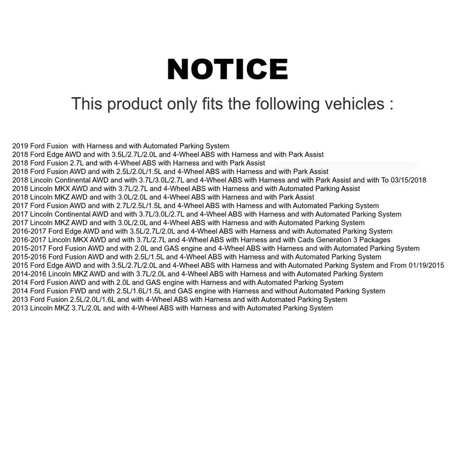 Rear ABS Wheel Speed Sensor SEN-2ABS2845 For Ford Fusion Edge Lincoln MKX MKZ Continental