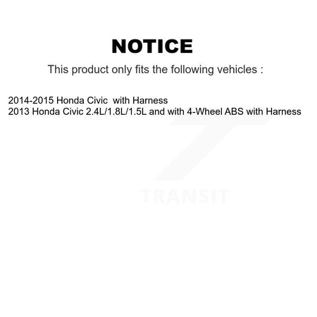 Rear Left ABS Wheel Speed Sensor SEN-2ABS2848 For Honda Civic with Harness