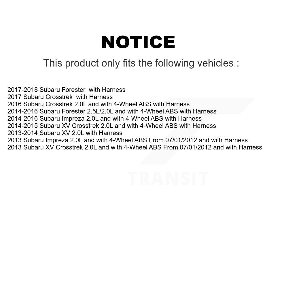 Front Left ABS Wheel Speed Sensor SEN-2ABS2853 For Subaru Forester Impreza XV Crosstrek
